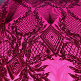 Stretch Sequins Fabric Alpica Geometric