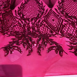 Stretch Sequins Fabric Alpica Geometric