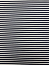 Black Quarter Inch Striped Spandex Fabric - Black Quarter Inch Stripes, 58"/60" Width (1 Yard)