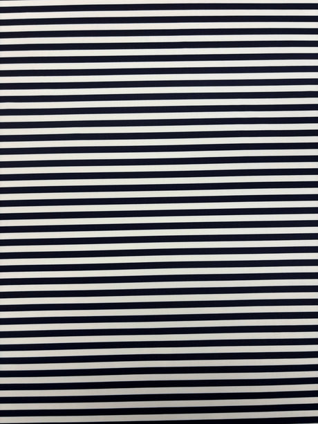 Black Quarter Inch Striped Spandex Fabric - Black Quarter Inch Stripes, 58"/60" Width (1 Yard)