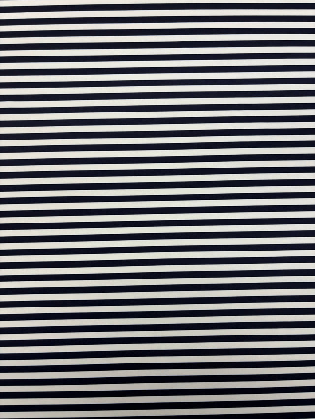 Black Quarter Inch Striped Spandex Fabric - Black Quarter Inch Stripes, 58"/60" Width (1 Yard)