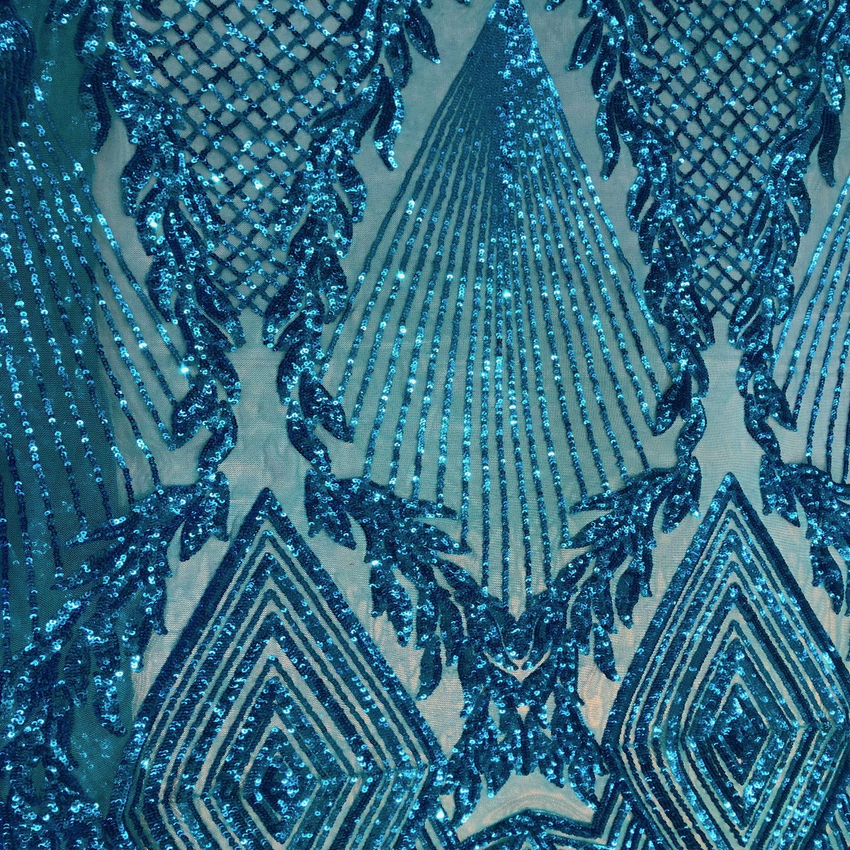 Stretch Sequins Fabric Alpica Geometric