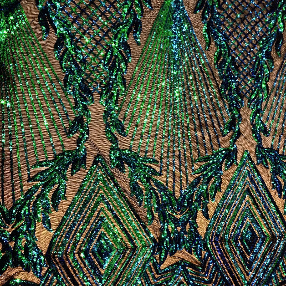 Stretch Sequins Fabric Alpica Geometric