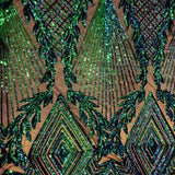 Stretch Sequins Fabric Alpica Geometric