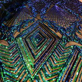Stretch Sequins Fabric Alpica Geometric