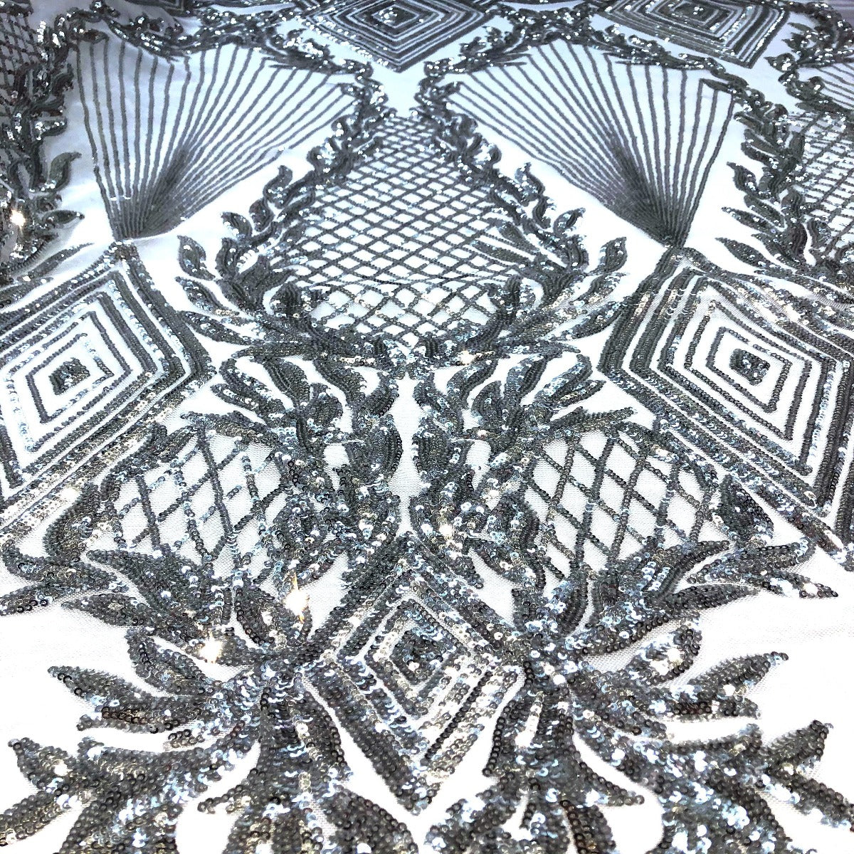 Stretch Sequins Fabric Alpica Geometric