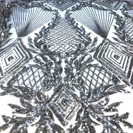 Stretch Sequins Fabric Alpica Geometric