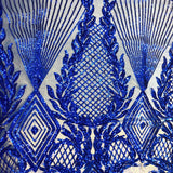 Stretch Sequins Fabric Alpica Geometric