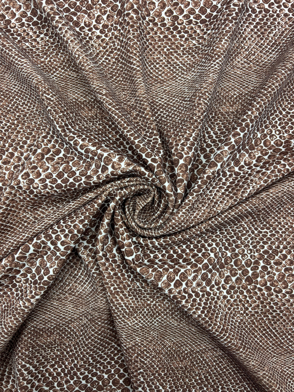 Snake Print Polyester Spandex Fabric - Snake Print, 58"/60" Width (1 Yard)