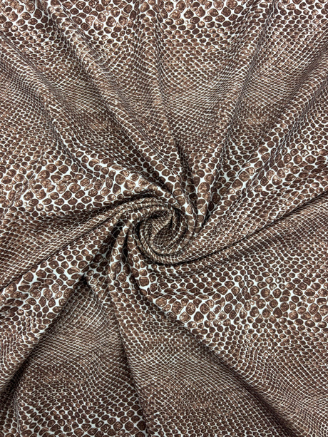 Snake Print Polyester Spandex Fabric - Snake Print, 58"/60" Width (1 Yard)