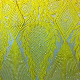 Stretch Sequins Fabric Alpica Geometric
