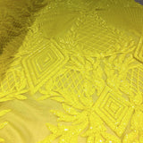 Stretch Sequins Fabric Alpica Geometric