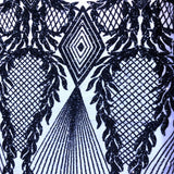 Stretch Sequins Fabric Alpica Geometric