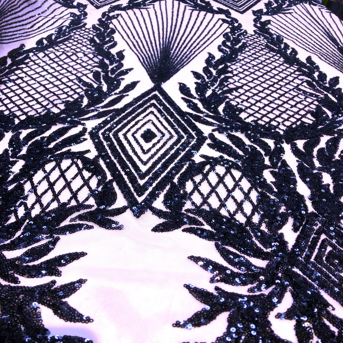 Stretch Sequins Fabric Alpica Geometric
