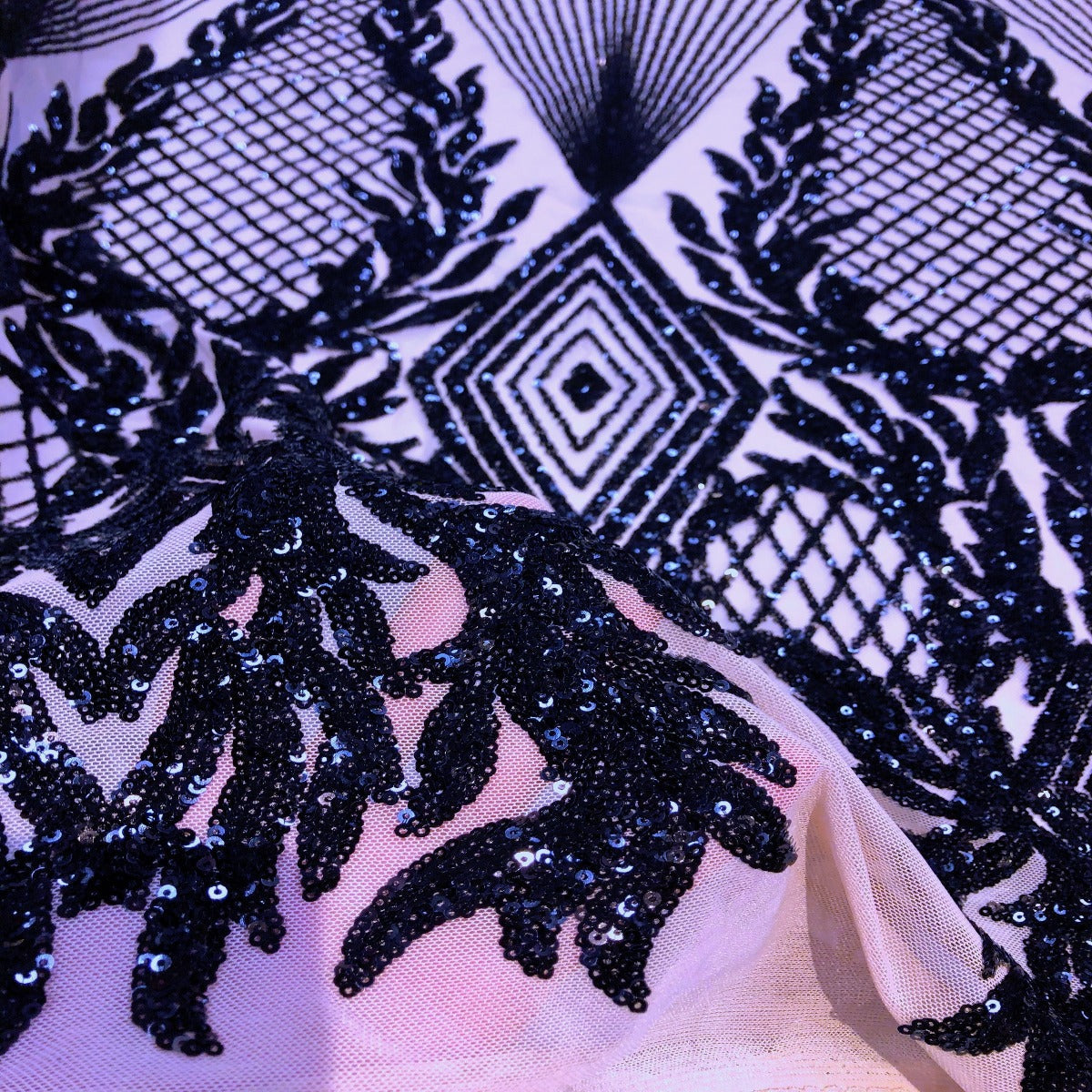 Stretch Sequins Fabric Alpica Geometric