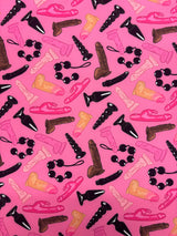 Sex Toy Printed Polyester Spandex Fabric - Printed, 58"/60" Width (1 Yard)