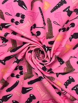Sex Toy Printed Polyester Spandex Fabric - Printed, 58"/60" Width (1 Yard)
