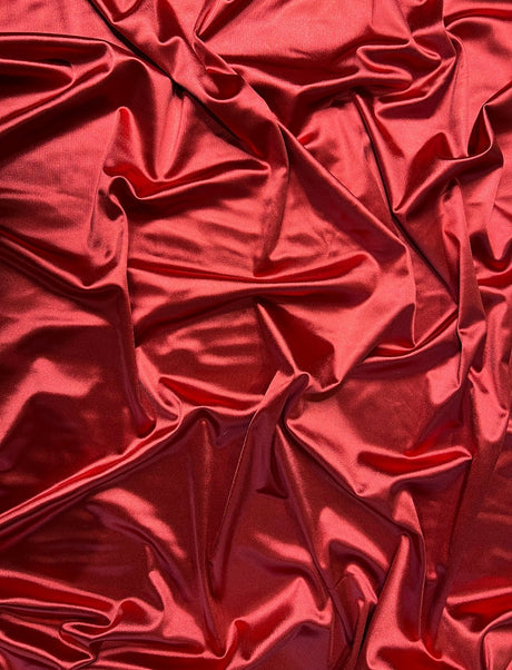 Shiny Nylon Spandex Dark Red