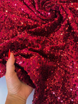Sequin Velvet Burgundy