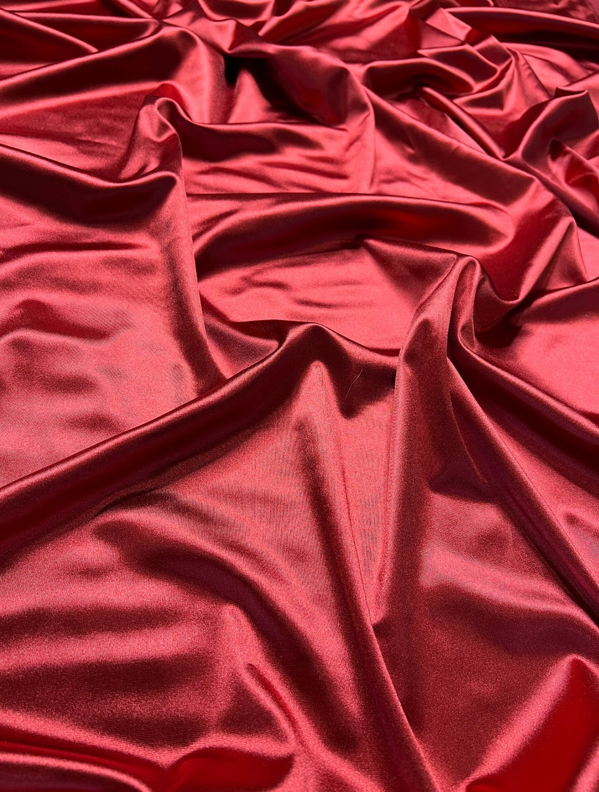Shiny Nylon Spandex Dark Red