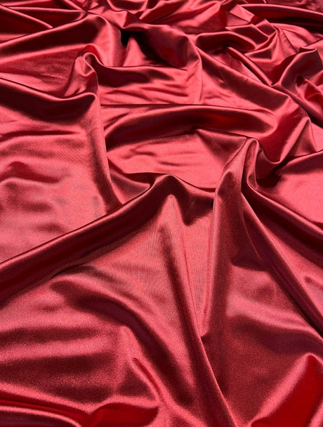 Shiny Nylon Spandex Dark Red
