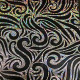Nylon Spandex Paisley Foggy Foil Fabric