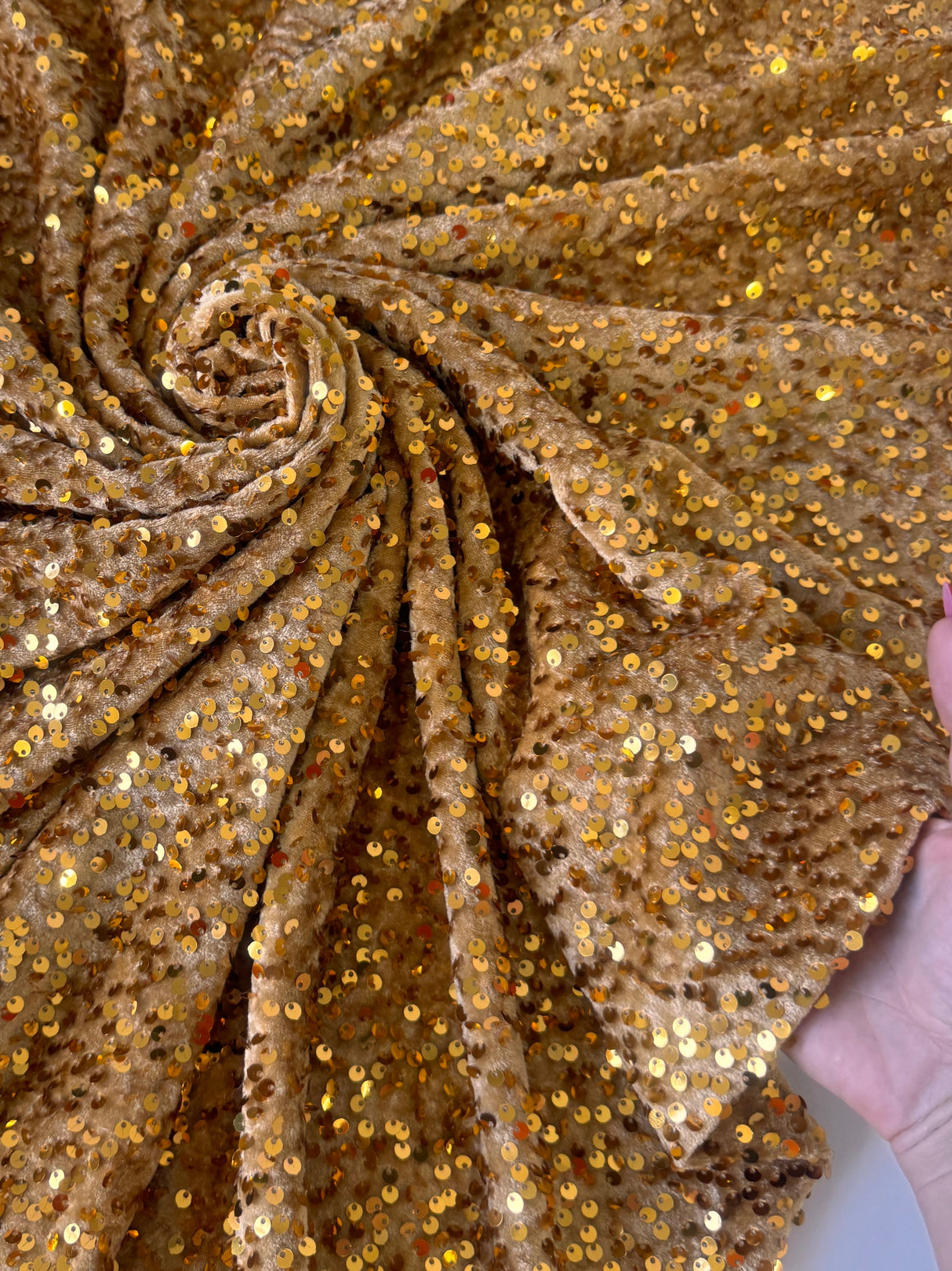 Sequin Velvet Gold