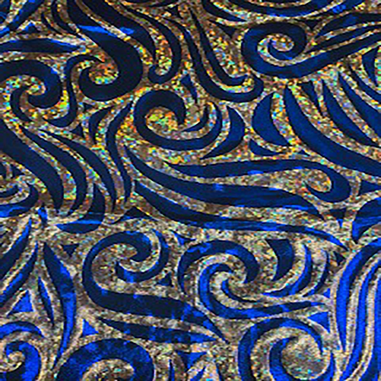 Nylon Spandex Paisley Foggy Foil Fabric