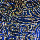 Nylon Spandex Paisley Foggy Foil Fabric