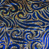 Nylon Spandex Paisley Foggy Foil Fabric