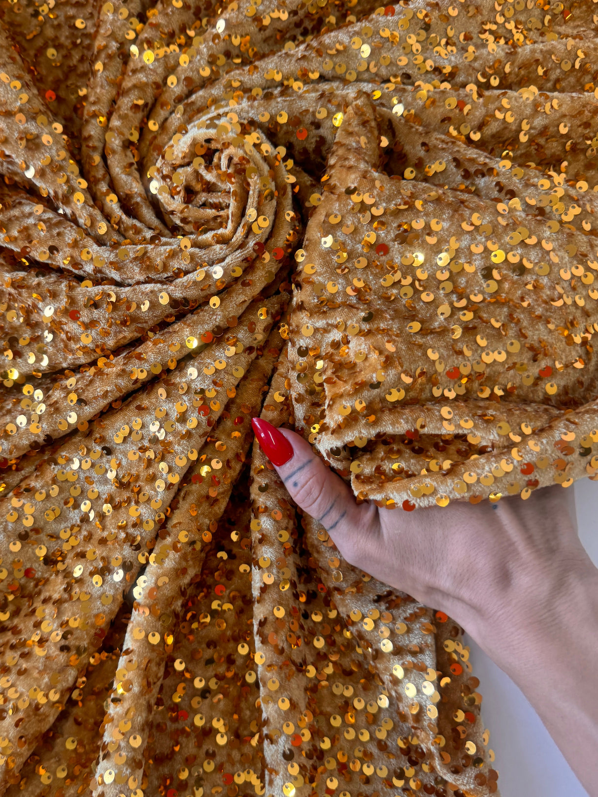 Sequin Velvet Gold