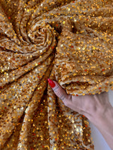 Sequin Velvet Gold
