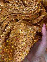 Sequin Velvet Gold
