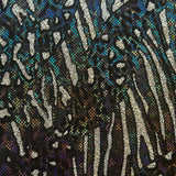 Nylon Spandex Cheetah Metallic Flocking Hologram Fabric