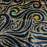 Nylon Spandex Paisley Foggy Foil Fabric