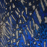 Nylon Spandex Cheetah Metallic Flocking Hologram Fabric