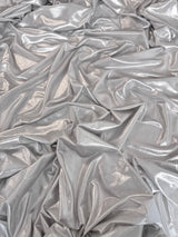 Shiny Foiled Spandex Light Silver
