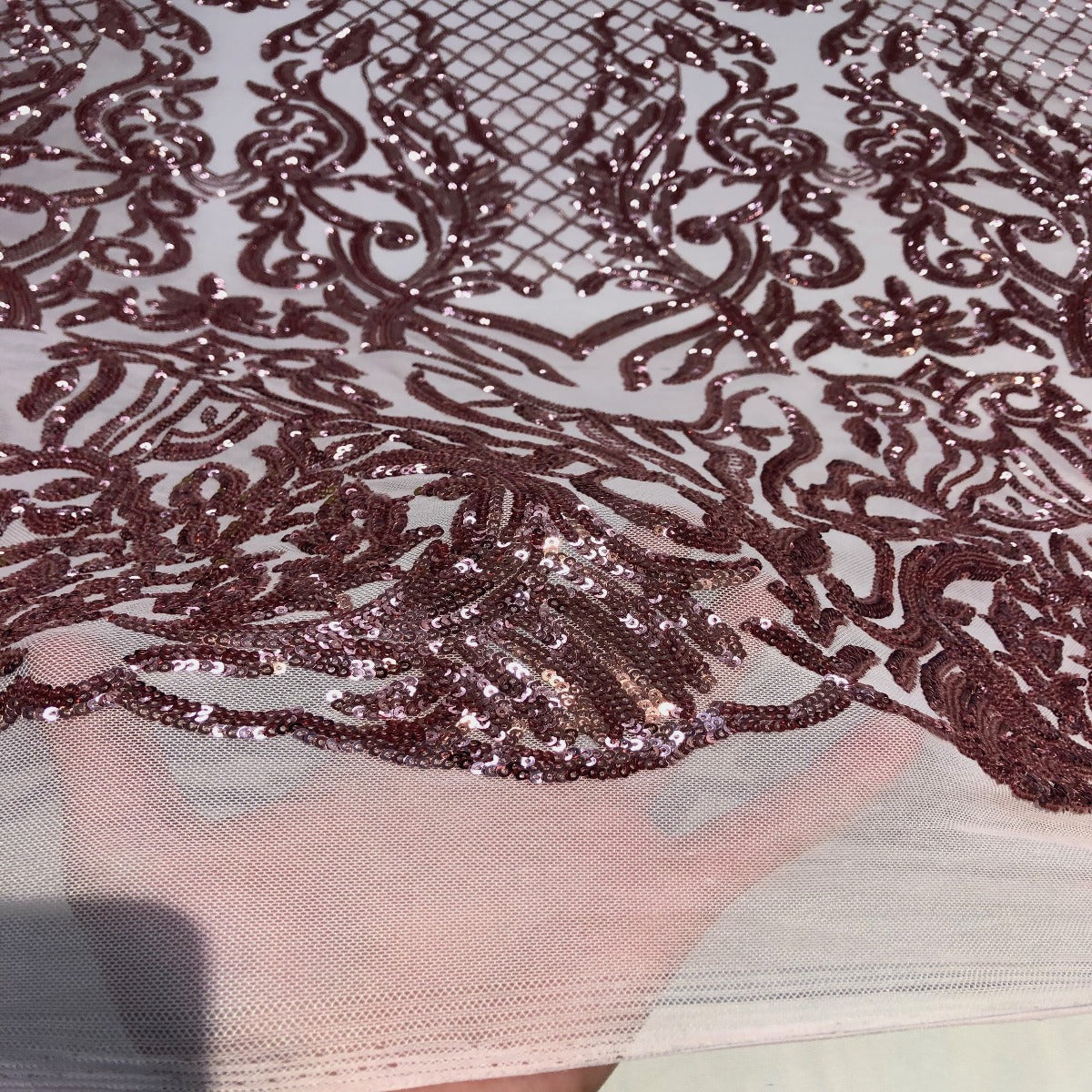 Stretch Sequins Fabric Luna Sequin Mesh