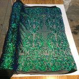 Stretch Sequins Fabric Luna Sequin Mesh