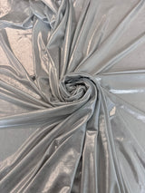 Shiny Foiled Spandex Light Silver