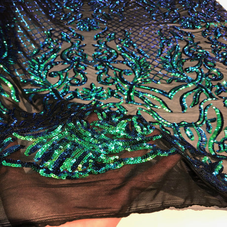 Stretch Sequins Fabric Luna Sequin Mesh