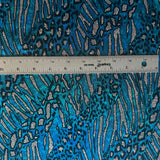 Nylon Spandex Cheetah Metallic Flocking Hologram Fabric