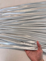 Shiny Foiled Spandex Light Silver