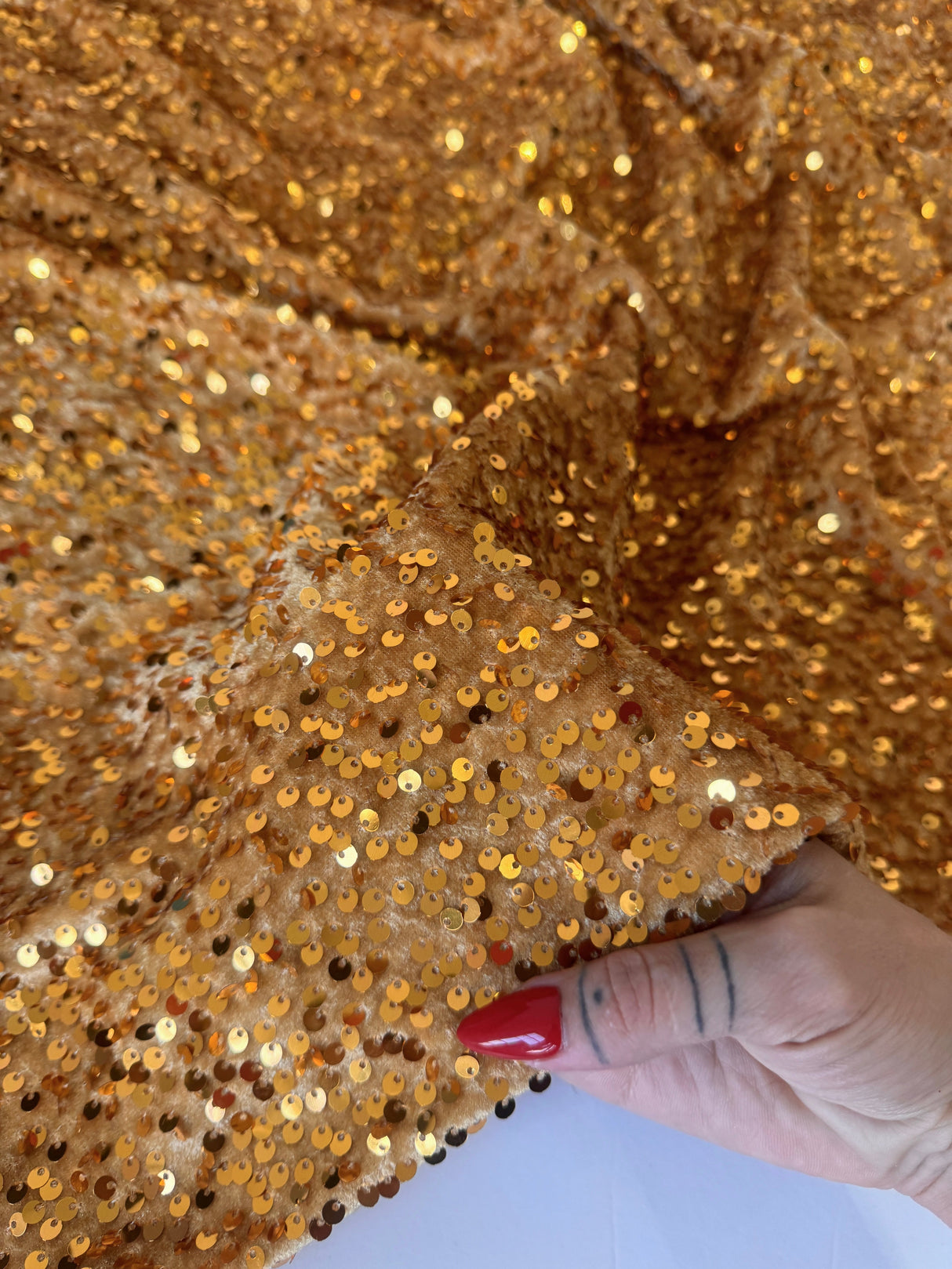 Sequin Velvet Gold