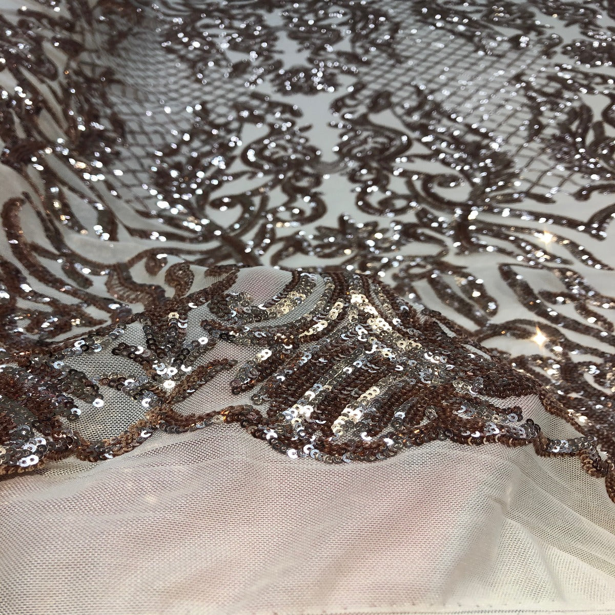 Stretch Sequins Fabric Luna Sequin Mesh