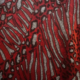 Nylon Spandex Cheetah Metallic Flocking Hologram Fabric