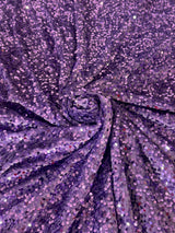 Stretch Sequin Velvet Lavender