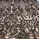 Stretch Sequins Fabric Luna Sequin Mesh
