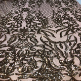 Stretch Sequins Fabric Luna Sequin Mesh