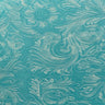 Western Floral PU Faux Leather Vinyl Fabric - Western Floral Pattern, 56" Width (1 Yard)